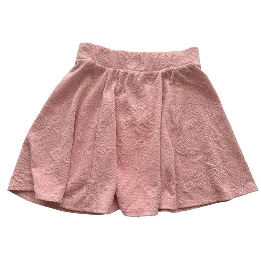 Rue 21 Light Pink Floral Mini Skirt Size Small